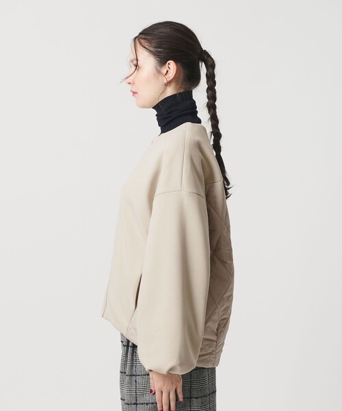 BEAUTY&YOUTH UNITED ARROWS(ビューティーアンドユースユナイテッドアローズ)の「【WEB限定】ダンボール×キルティングコンビ ノーカラーブルゾン(ブルゾン・レディース・ブラック/ナチュラル・FREE)」の10枚目の写真