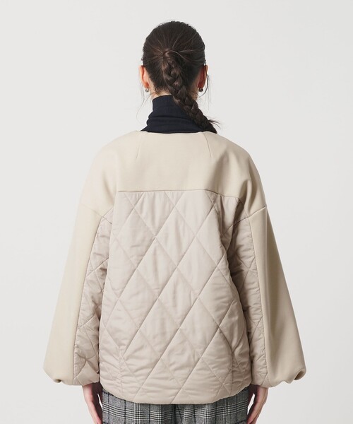 BEAUTY&YOUTH UNITED ARROWS(ビューティーアンドユースユナイテッドアローズ)の「【WEB限定】ダンボール×キルティングコンビ ノーカラーブルゾン(ブルゾン・レディース・ブラック/ナチュラル・FREE)」の11枚目の写真