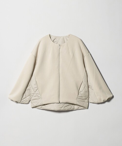 BEAUTY&YOUTH UNITED ARROWS(ビューティーアンドユースユナイテッドアローズ)の「【WEB限定】ダンボール×キルティングコンビ ノーカラーブルゾン(ブルゾン・レディース・ブラック/ナチュラル・FREE)」の12枚目の写真