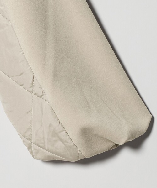 WEB限定】ダンボール×キルティングコンビ ノーカラーブルゾン