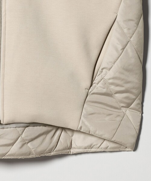 WEB限定】ダンボール×キルティングコンビ ノーカラーブルゾン