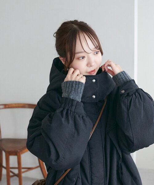 新品DISCOAT ディスコート モンスターコート ブラック 2025aw セール】中綿モンスターショートコート（ダウンジャケット/コート