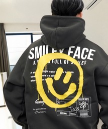 グラフィック パーカー ワイド 長袖スウェット フーディー