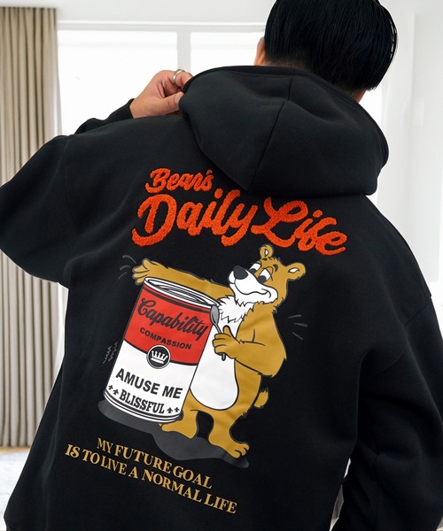 L'atelier(ラトリエ)の「グラフィック パーカー ワイド 長袖スウェット フーディー(パーカー・メンズ・ブラック系その他5/ホワイト系5/グリーン系その他5/ブラック系5/ブラック系/ブラック系その他2/ホワイト系その他3/ホワイト系その他/ホワイト系その他2/ブラック系その他/ブラック系その他3/ホワイト系その他4/ブラック系4/グレー系その他6/ネイビー系4/ホワイト系その他6/ネイビー系6/ブラック系その他4/ブラック系その他6・LL/L/M)」の11枚目の写真
