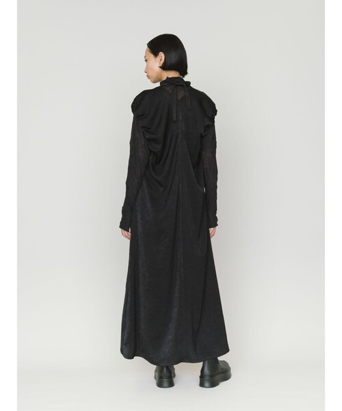 MIDIUMISOLID（ミディウミソリッド）の「MIDIUMISOLID for Ladies ランダムシャーリングワンピース（ワンピース・レディース・ベージュ/ブラック・FREE）」の10枚目の写真