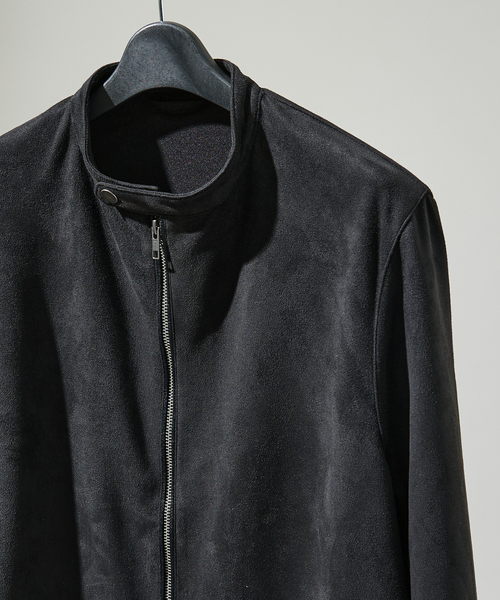 ABAHOUSE（アバハウス）の「【セットアップ対応】ネオスエード ライダースジャケット / ダンボールニット（ブルゾン・メンズ・ブラック/ライトグレー・46/44/48）」の19枚目の写真