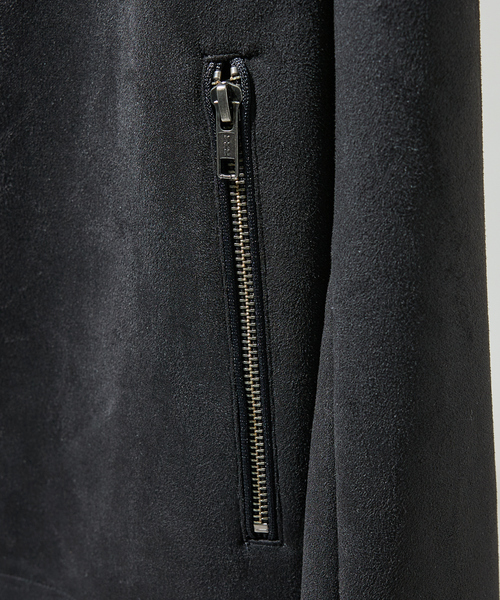ABAHOUSE（アバハウス）の「【セットアップ対応】ネオスエード ライダースジャケット / ダンボールニット（ブルゾン・メンズ・ブラック/ライトグレー・46/44/48）」の21枚目の写真