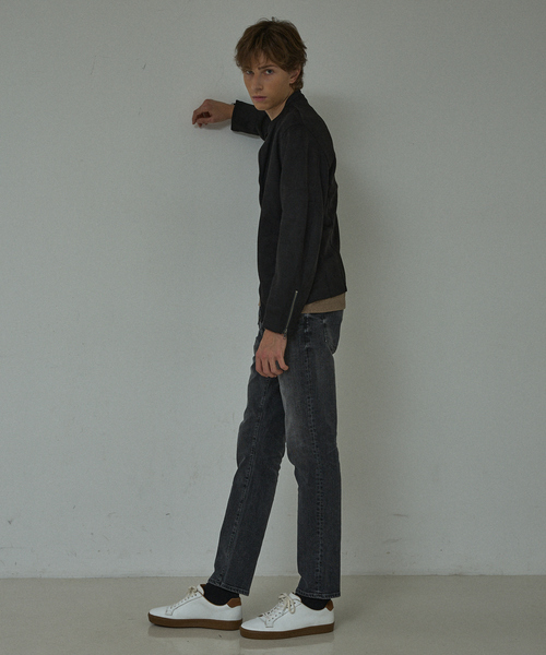 ABAHOUSE（アバハウス）の「【セットアップ対応】ネオスエード ライダースジャケット / ダンボールニット（ブルゾン・メンズ・ブラック/ライトグレー・46/44/48）」の10枚目の写真