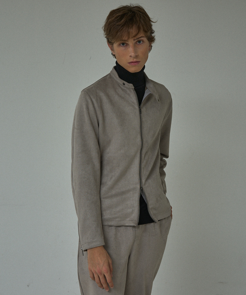 ABAHOUSE（アバハウス）の「【セットアップ対応】ネオスエード ライダースジャケット / ダンボールニット（ブルゾン・メンズ・ブラック/ライトグレー・46/44/48）」の15枚目の写真