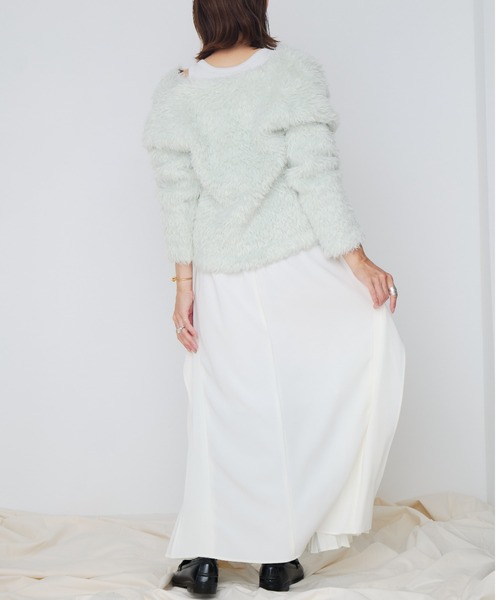 Muel Chic(ミュエルシック)の「Louis pleats skirt ルイスプリーツスカート(スカート・レディース・オフホワイト/ブラック/ベージュ・FREE)」の5枚目の写真