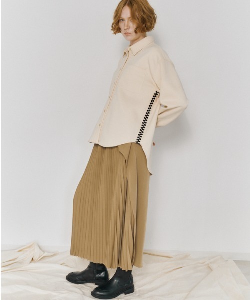 Muel Chic(ミュエルシック)の「Louis pleats skirt ルイスプリーツスカート(スカート・レディース・オフホワイト/ブラック/ベージュ・FREE)」の17枚目の写真