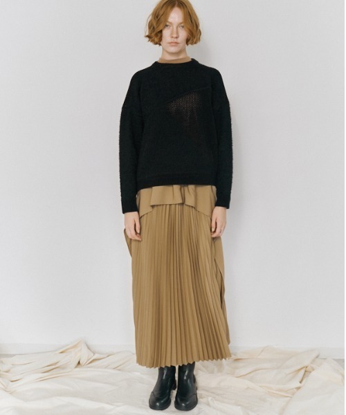 Muel Chic(ミュエルシック)の「Louis pleats skirt ルイスプリーツスカート(スカート・レディース・オフホワイト/ブラック/ベージュ・FREE)」の18枚目の写真