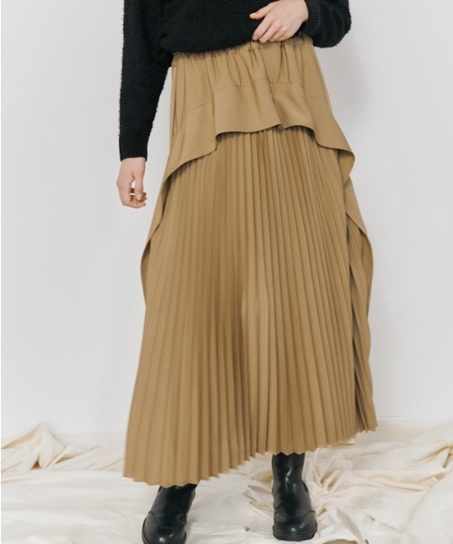 Muel Chic(ミュエルシック)の「Louis pleats skirt ルイスプリーツスカート(スカート・レディース・オフホワイト/ブラック/ベージュ・FREE)」の19枚目の写真