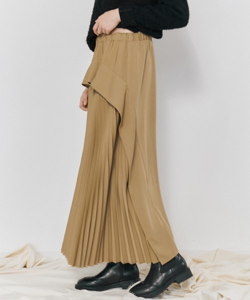 Muel Chic(ミュエルシック)の「Louis pleats skirt ルイスプリーツスカート(スカート・レディース・オフホワイト/ブラック/ベージュ・FREE)」の14枚目の写真