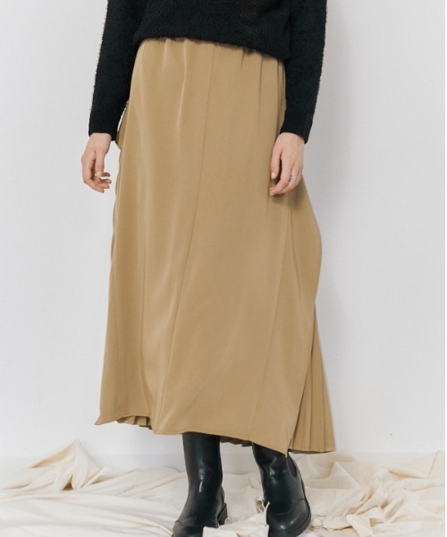 Muel Chic(ミュエルシック)の「Louis pleats skirt ルイスプリーツスカート(スカート・レディース・オフホワイト/ブラック/ベージュ・FREE)」の15枚目の写真