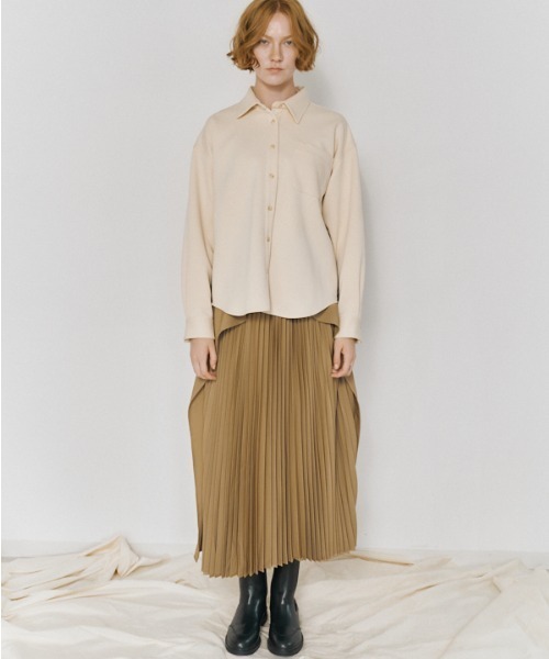 Muel Chic(ミュエルシック)の「Louis pleats skirt ルイスプリーツスカート(スカート・レディース・オフホワイト/ブラック/ベージュ・FREE)」の16枚目の写真