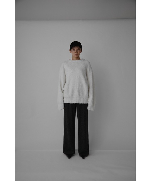 VION(ヴィオン)の「ブラッシュドジャージーパンツ / Brushed Jersey Pants(スウェットパンツ・レディース・ブラック/グレー・FREE)」の3枚目の写真