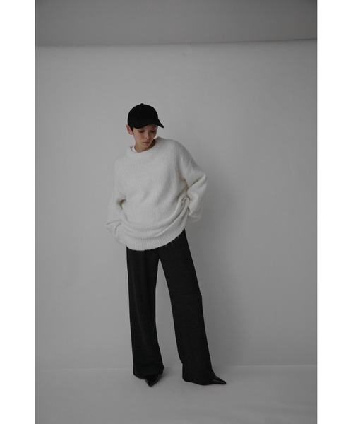 VION(ヴィオン)の「ブラッシュドジャージーパンツ / Brushed Jersey Pants(スウェットパンツ・レディース・ブラック/グレー・FREE)」の6枚目の写真