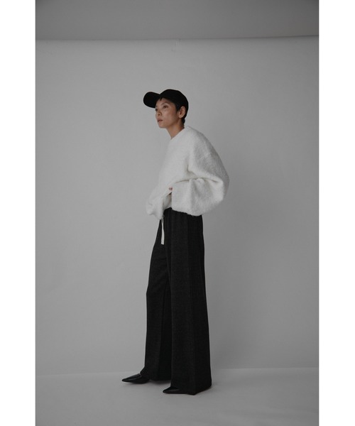 VION(ヴィオン)の「ブラッシュドジャージーパンツ / Brushed Jersey Pants(スウェットパンツ・レディース・ブラック/グレー・FREE)」の8枚目の写真