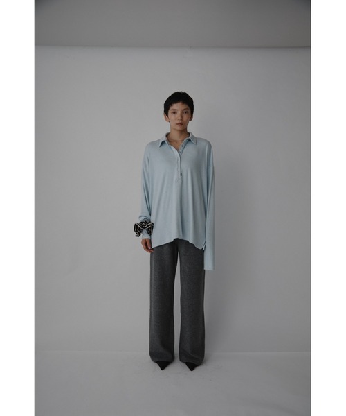 VION(ヴィオン)の「ブラッシュドジャージーパンツ / Brushed Jersey Pants(スウェットパンツ・レディース・ブラック/グレー・FREE)」の12枚目の写真