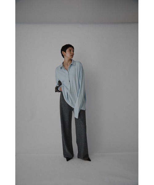 VION(ヴィオン)の「ブラッシュドジャージーパンツ / Brushed Jersey Pants(スウェットパンツ・レディース・ブラック/グレー・FREE)」の13枚目の写真