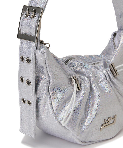 YIE YIE(イエイエ)の「YIE YIE/イエイエ/SASHA BAG GLITTER(ハンドバッグ・レディース・シルバー・F)」の5枚目の写真