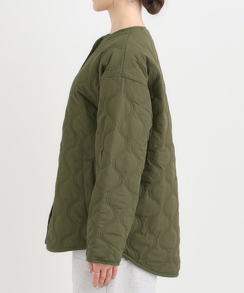 DRESKIP（ドレスキップ）の「【高レビュー/洗濯機可/撥水】大人のための キルトオーバーブルゾン（ブルゾン・レディース・ベージュ/ブラック/カーキ・01/02/03/04）」の17枚目の写真