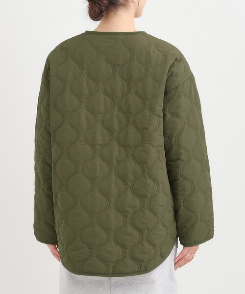 DRESKIP（ドレスキップ）の「【高レビュー/洗濯機可/撥水】大人のための キルトオーバーブルゾン（ブルゾン・レディース・ベージュ/ブラック/カーキ・01/02/03/04）」の18枚目の写真