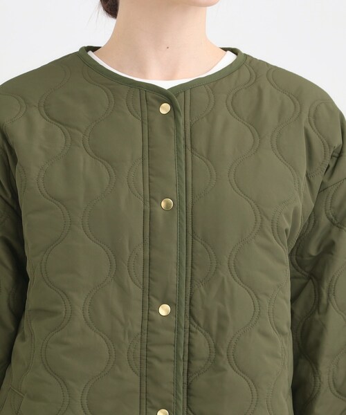 DRESKIP（ドレスキップ）の「【高レビュー/洗濯機可/撥水】大人のための キルトオーバーブルゾン（ブルゾン・レディース・ベージュ/ブラック/カーキ・01/02/03/04）」の19枚目の写真