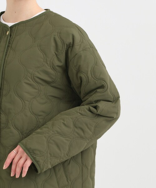 DRESKIP（ドレスキップ）の「【高レビュー/洗濯機可/撥水】大人のための キルトオーバーブルゾン（ブルゾン・レディース・ベージュ/ブラック/カーキ・01/02/03/04）」の20枚目の写真