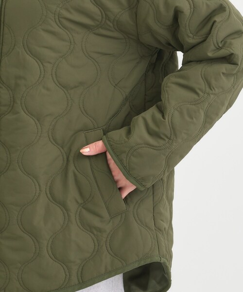 DRESKIP（ドレスキップ）の「【高レビュー/洗濯機可/撥水】大人のための キルトオーバーブルゾン（ブルゾン・レディース・ベージュ/ブラック/カーキ・01/02/03/04）」の21枚目の写真