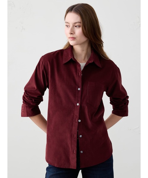 BANANA REPUBLIC FACTORY STORE(バナナリパブリック ファクトリーストア)の「BANANA REPUBLIC FACTORY STORE クラシック コーデュロイシャツ(シャツ/ブラウス・レディース・ワイン/ブラウン・L/M/S/XS)」の2枚目の写真