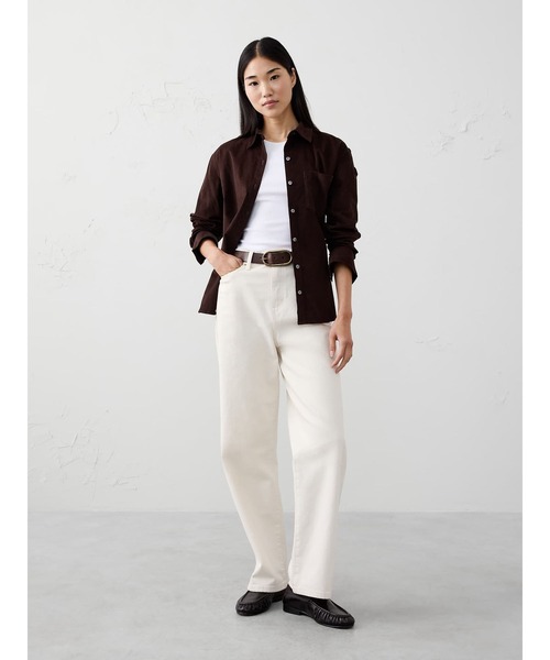 BANANA REPUBLIC FACTORY STORE(バナナリパブリック ファクトリーストア)の「BANANA REPUBLIC FACTORY STORE クラシック コーデュロイシャツ(シャツ/ブラウス・レディース・ワイン/ブラウン・L/M/S/XS)」の4枚目の写真