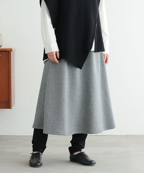 リブレギンスドッキング裏起毛スカート』（スカート）｜n'OrLABEL
