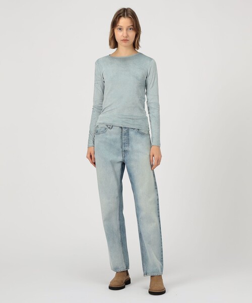 BASERANGE ベロア ロングスリーブプルオーバー（Tシャツ/カットソー