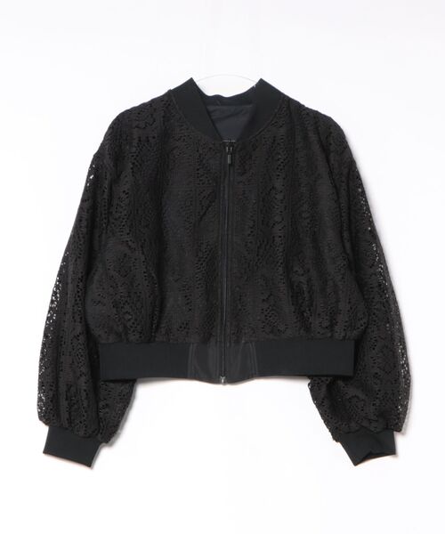 INTERPLANET（インタープラネット）の「パネルレース＊ファイユリバーシブルブルゾン（ブルゾン・レディース・アイボリー/ブラック・FREE）」の17枚目の写真