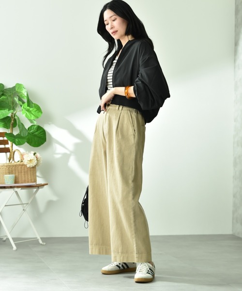 INTERPLANET（インタープラネット）の「パネルレース＊ファイユリバーシブルブルゾン（ブルゾン・レディース・アイボリー/ブラック・FREE）」の22枚目の写真