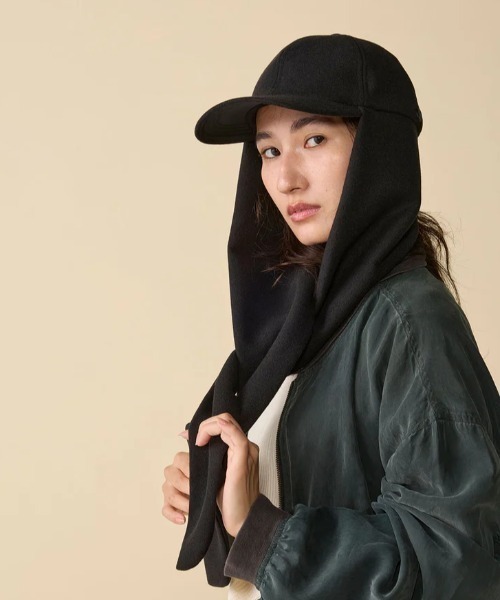 CPH（シーピーエイチ）の「CPH/シーピーエイチ/RABBIT CAP / WOOL LET（キャップ・レディース・ベージュ/ブラック・F）」の3枚目の写真