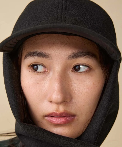 CPH（シーピーエイチ）の「CPH/シーピーエイチ/RABBIT CAP / WOOL LET（キャップ・レディース・ベージュ/ブラック・F）」の6枚目の写真