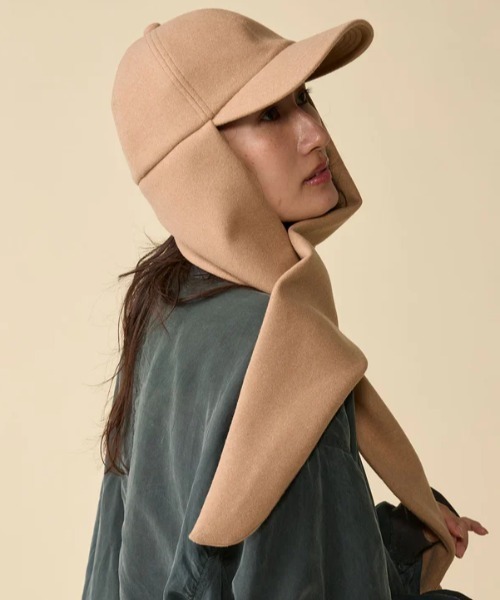 CPH（シーピーエイチ）の「CPH/シーピーエイチ/RABBIT CAP / WOOL LET（キャップ・レディース・ベージュ/ブラック・F）」の13枚目の写真