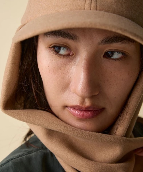 CPH（シーピーエイチ）の「CPH/シーピーエイチ/RABBIT CAP / WOOL LET（キャップ・レディース・ベージュ/ブラック・F）」の14枚目の写真