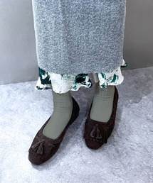 enchanted（エンチャンテッド）の「《APOM》本革キルトタッセルフラットシューズ（モカシン/デッキシューズ）」