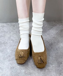 enchanted（エンチャンテッド）の「《APOM》本革キルトタッセルフラットシューズ（モカシン/デッキシューズ）」