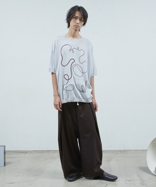 Dulcamara（ドゥルカマラ）の「ラフステッチワイドイージ ーPT（その他パンツ・メンズ・ネイビー/ミント・0/1）」の3枚目の写真