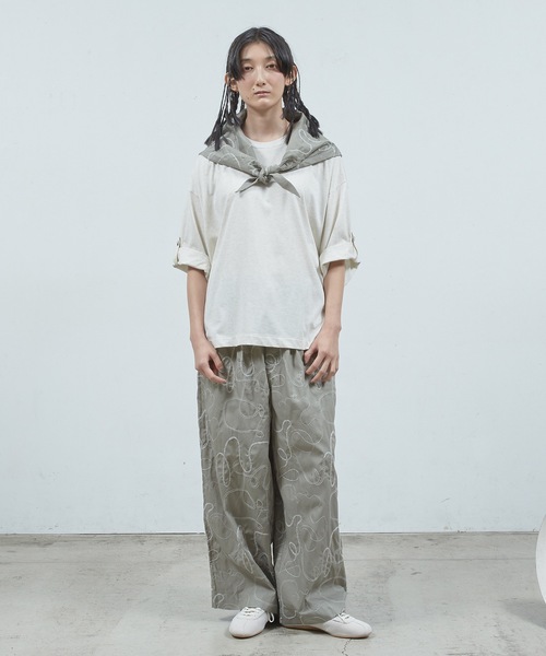 Dulcamara（ドゥルカマラ）の「ラフステッチワイドイージ ーPT（その他パンツ・メンズ・ネイビー/ミント・0/1）」の6枚目の写真