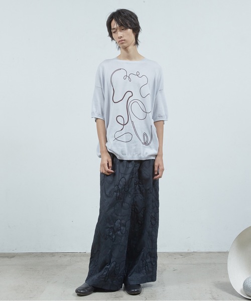 Dulcamara（ドゥルカマラ）の「ラフステッチワイドイージ ーPT（その他パンツ・メンズ・ネイビー/ミント・0/1）」の10枚目の写真