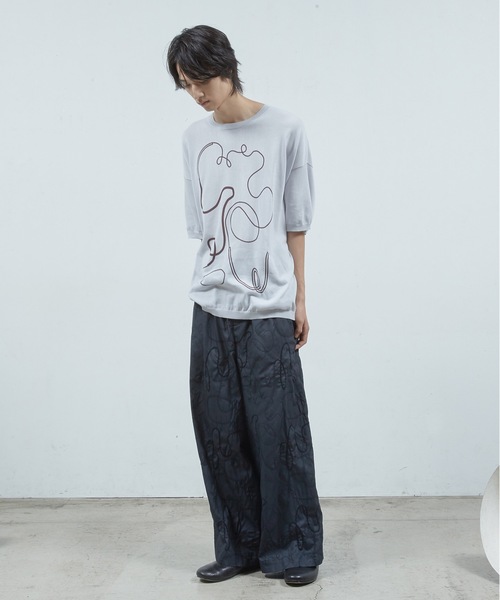 Dulcamara（ドゥルカマラ）の「ラフステッチワイドイージ ーPT（その他パンツ・メンズ・ネイビー/ミント・0/1）」の11枚目の写真