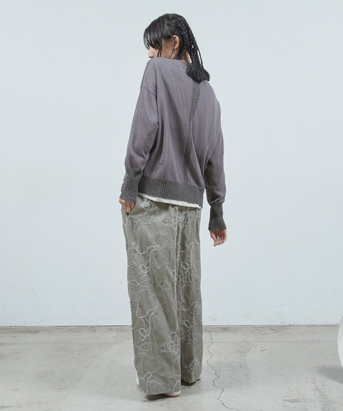 Dulcamara（ドゥルカマラ）の「ラフステッチワイドイージ ーPT（その他パンツ・メンズ・ネイビー/ミント・0/1）」の15枚目の写真