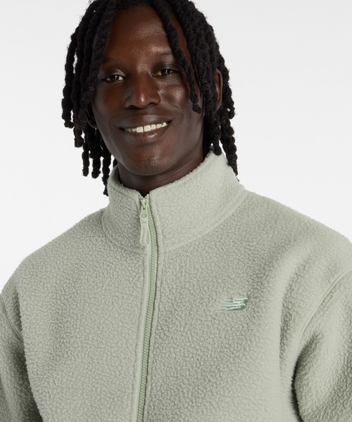 NEW BALANCE(ニューバランス)の「ハイパイル ジャケット(ブルゾン・メンズ・グレー/ライトグリーン・MEDIUM/LARGE/X-LARGE/XX-LARGE/SMALL)」の7枚目の写真