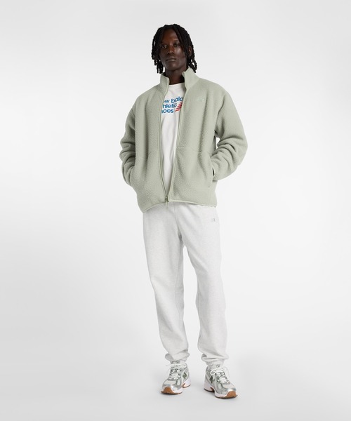 NEW BALANCE(ニューバランス)の「ハイパイル ジャケット(ブルゾン・メンズ・グレー/ライトグリーン・MEDIUM/LARGE/X-LARGE/XX-LARGE/SMALL)」の11枚目の写真